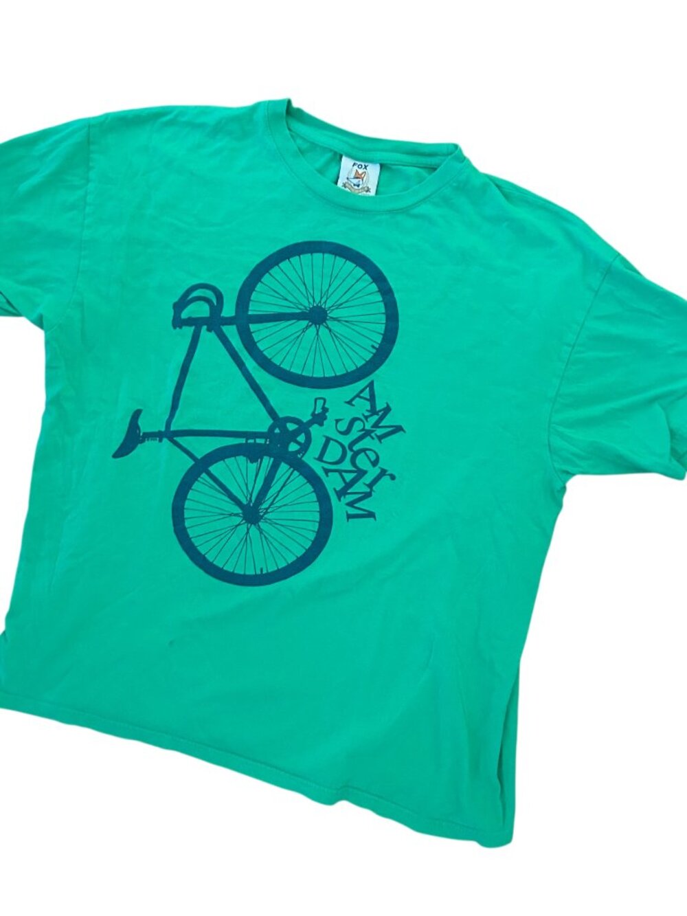 Vintage Y2K Fox Originals Amsterdam Bicycle Graphic Size XL Short Sleeve Tee